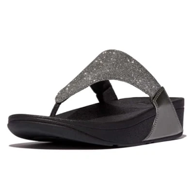 Afbeelding van FitFlop Lulu Shimmerlux Toe Post Sandals Vrouwen Pewter