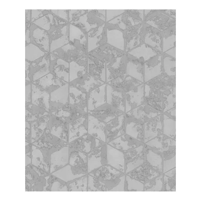Afbeelding van Leen Bakker Dutch Wallcoverings Reflets Dessin 0,53x10,05m Behang Grijs Vlies