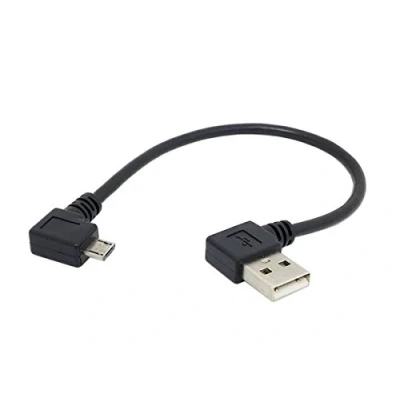 Afbeelding van System S Micro USB kabel rechts hoek naar 2.0 type A ca. 19 cm