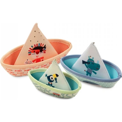 Afbeelding van Lilliputiens badspeelgoed bootjes jungle 3st