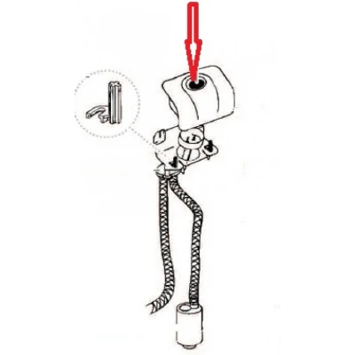 Afbeelding van Thetford C 200 CWE Switch 23792 Schakelaar Zwart Onderdelen &amp; Accessoires