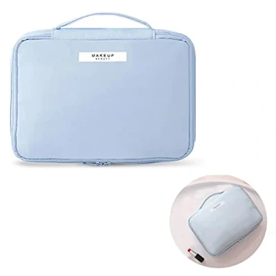 Afbeelding van Toilettas, toilettas voor dames, grote make uptas, cosmeticatas, organizer dames en meisjes, blauw, Large