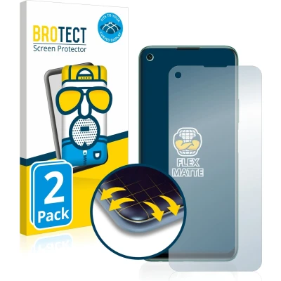 Afbeelding van BROTECT Full Cover Antireflecterende Screen Protector voor Huawei P40 lite 5G (2 Stuks) Schermbeschermer, Protector, Mat