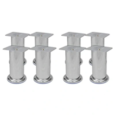 Afbeelding van vidaXL Bankpoten 8 st rond 120 mm chroomkleurig