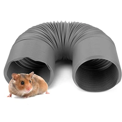 Afbeelding van Hamster Buis Uitschuifbare Plastic Kleine Dier Spelen Tunnel Grappig Speelgoed voor Cavia&#039;s Chinchilla Ratten en Dwerg Konijnen Fretten(Grijs)