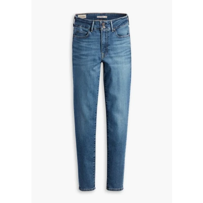 Afbeelding van Levi&#039;s 711 Double Button Jeans Skinny Fit, Dames, Maat: 23x28, Medium indigo