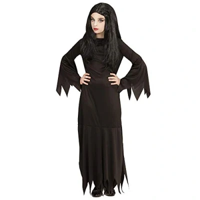 Afbeelding van Widmann Kinderkostuum Mortisia, jurk, heks, magiës, gothic, themafeest, carnaval, Halloween