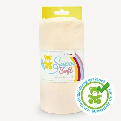 Afbeelding van kullaloo Supersoft pluche stof, shorty in vele kleuren, poollengte 1,5 mm, EN 71 3 9 gecertificeerd (huidkleur)