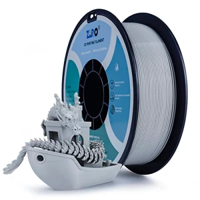 Afbeelding van ZIRO PLA 1.75MM Filament 3D Printer PRO Basic Color Series 1KG(2.2lbs), Afmeting Nauwkeurigheid +/ 0.03mm, Grijs