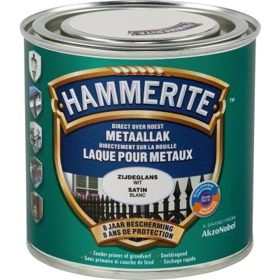 Afbeelding van Hammerite Lak Zijdeglans 0,25l Wit