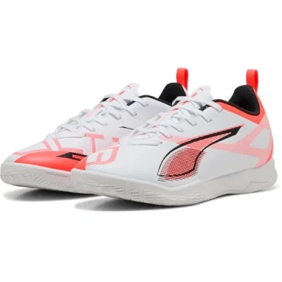 Afbeelding van Puma Ultra 5 PLAY IT JR Unisex Zaalvoetbalschoenen voor kinderen, Maat: 30, White/black/glowing red Kunststof