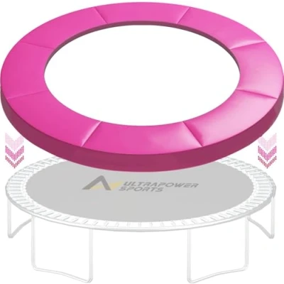 Afbeelding van Beschermingskussen voor trampoline, diameter 366 cm, kussen bescherming trampoline vervangend veiligheidskussen, uv bestendig, scheurvast, randbescherming, bekleding, roze