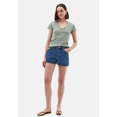 Afbeelding van OXXO MIT Vausschnitt Tshirt basic, Dames, Maat: 36, Pad