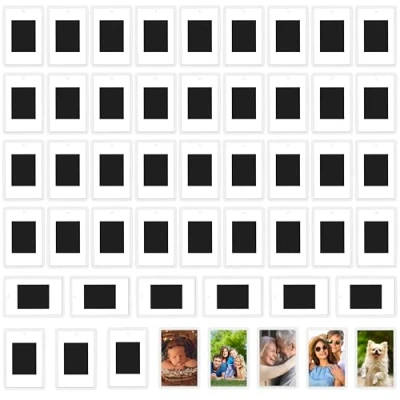 Afbeelding van Kurtzy Doorzichtige Lijst Invoer Koelkast Magneten (50 Pak) Voor Foto’s 7 x 4,5 cm Translucent Plastic Acryl Kleine Geschenken Familie en Vrienden