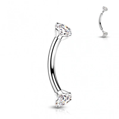 Afbeelding van Piercing curved titanium 1.2x12