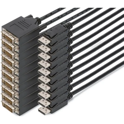 Afbeelding van Digitus AK 990900 020 S DisplayPort kabel Adapterkabel stekker, DVI D 24+1 polige stekker 2.00 m Zwart