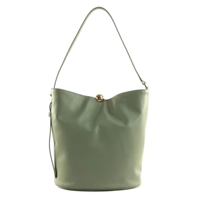Afbeelding van FURLA Leren Schoudertas Sfera Soft Bucket Bag Agave b Grijs