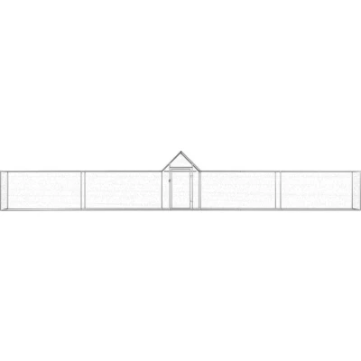 Afbeelding van vidaXL Kippenren 9x1x1,5 m gegalvaniseerd staal