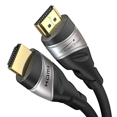 Afbeelding van KabelDirekt 8K HDMI 2.1 Ultra High Speed kabel, gecertificeerd 2m (48G, 8K@60Hz, nieuwste versie, officieel voor perfecte kwaliteit, optimaal PS5/Xbox, zilver/zwart)