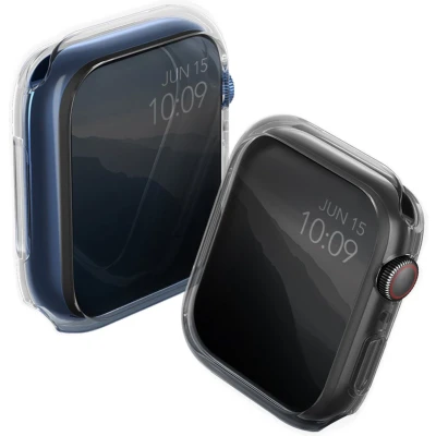 Afbeelding van Apple Watch 45 mm Hoes: Uniq Glase Softcase Transparant Siliconen En TPU (zacht) Smart Covers