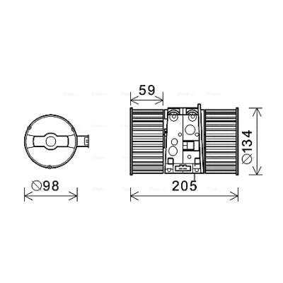 Afbeelding van Ava Cooling Kachelventilator/Ventilatormotor RT8586
