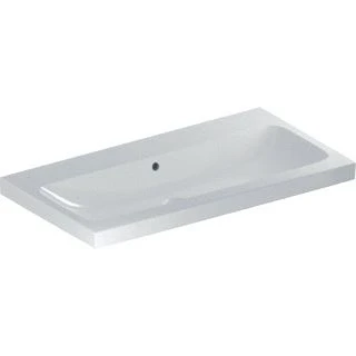 Afbeelding van Geberit iCon Light wastafel wit (90 x 48 cm) zonder kraangat, met