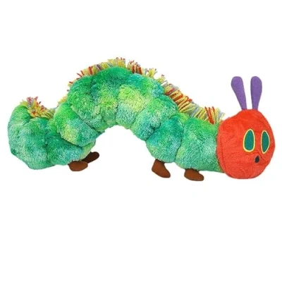 Afbeelding van CZSMART rups knuffeldier, de kleine Nimmersatt pop, grote pluche dier, babyknuffeldier, speelgoed, voor kinderdag, meisjes en jongens, 23 cm