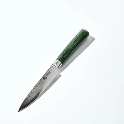 Afbeelding van HexClad Coltello multiuso giapponese Damasco da 12,7 cm in acciaio inossidabile con manico pakkawood