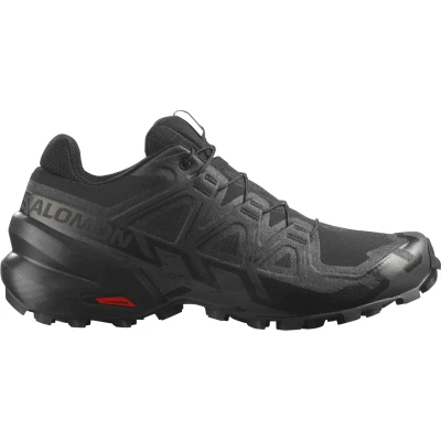 Afbeelding van Salomon Speedcross 6 Trail hardloopschoenen, Dames, Maat: 41 1/3, Black/phantom Textiel/ synthetisch