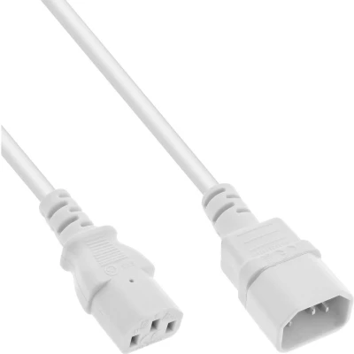 Afbeelding van C13 C14 stroomkabel voor UPS/PDU 3x 0,75mm / wit 1,8 meter