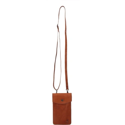 Afbeelding van Bear Design Priya Telefoontasje Schoudertasje Crossbodytas Riemtasje Cognac