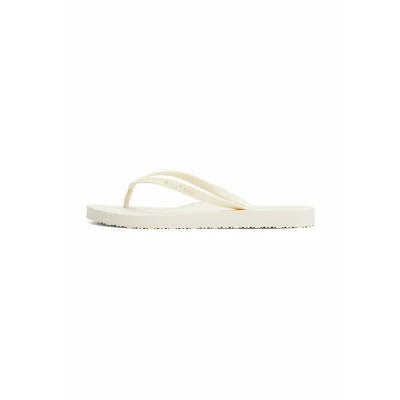 Afbeelding van Tommy Hilfiger Textured LOGO Flipflops Teenslippers, Dames, Maat: 36, Ivory petal Pu