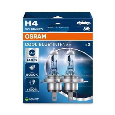 Afbeelding van OSRAM 4062172387415 Halogeenlamp Cool Blue Intense H4 55 W 12 V