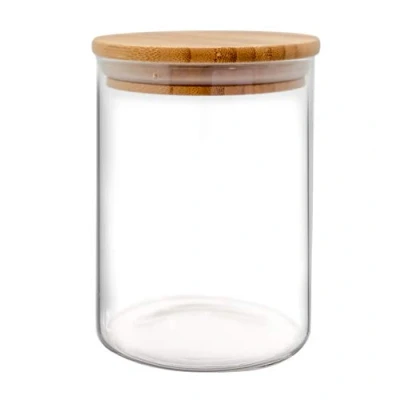 Afbeelding van NERTHUS FIH 781 Glazen container met bamboedeksel, 700 ml, 800 ml