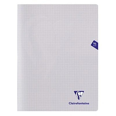 Afbeelding van Clairefontaine 393362C Een Gehecht Mimesys Schrift Kleurloos (Transparant) 24x32 cm 96 Pagina&#039;s Klein Ruitjespapier Wit Papier 90 g Polypro hoes.