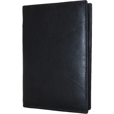Afbeelding van Leather Design Paspoort Portefeuille Zwart