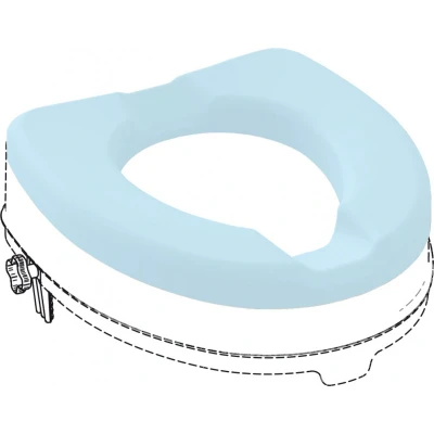 Afbeelding van Able2 Zachte toiletzitting tbv Atlantis toiletverhoger licht blauw