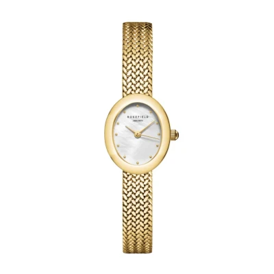 Afbeelding van Rosefield MWGMG M02 Mini Mesh horloge dameshorloge Goudkleur