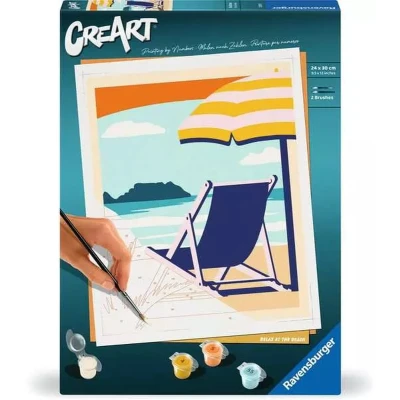 Afbeelding van Ravensburger CreArt Schilderen op nummer 23897 Relaxen het strand vanaf 12 jaar