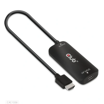 Afbeelding van CLUB3D HDMI + Micro USB to Type C 4K120Hz or 8K30Hz M/F Active Adapter