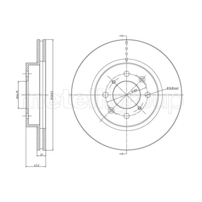 Afbeelding van Remschijf METELLI 23 0235
