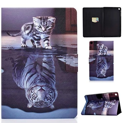 Afbeelding van Succtop beschermhoes voor Galaxy Tab A 10.1 2019 T510/T515, PU leer, flip standaard, portefeuille, hoes T510, kaartsleuf, Samsung