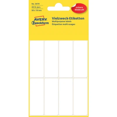 Afbeelding van Avery Handbeschrijfbare etiketten 50 x 19 mm, wit, handbeschrijfbaar,