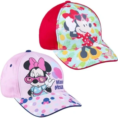 Afbeelding van Minnie Mouse Kindermuts Roze Geschikt van 2 tot 8 jaar Combinatie katoen en polyester met verstelbare klittenband Origineel product Ontworpen in Spanje