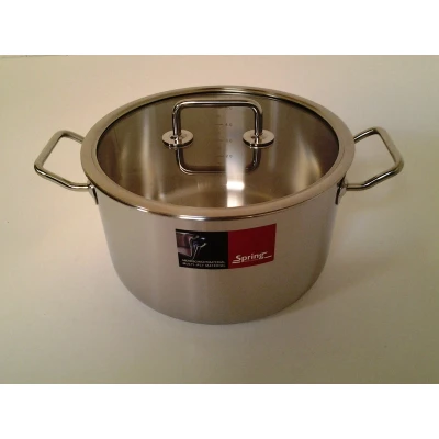 Afbeelding van Spring Brigade kookpot hoog 24 cm met glas deksel
