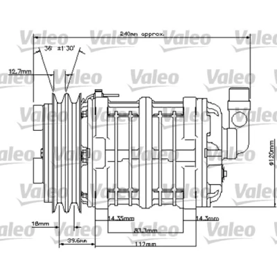 Afbeelding van Compressor, airconditioning VALEO 815800