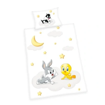Afbeelding van LOONEY TUNES Baby overtrekset met liefdevol motief (2 delig)