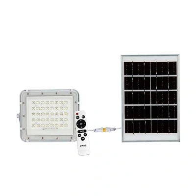 Afbeelding van V TAC VT 40W W Witte Schijnwerper op zonne energie 6W IP65 400 Lumen 4000K