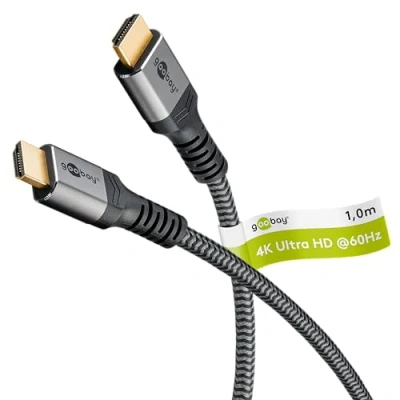 Afbeelding van Goobay Plus HDMI kabel HDMI2.0 (4K 60Hz + HDR) 1 meter