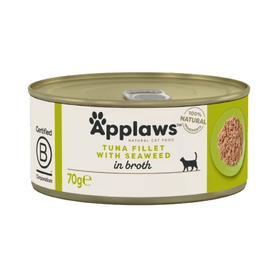 Afbeelding van Applaws natvoeding Tonijnfilet en Zeewier 70 gr. per 24 stuks